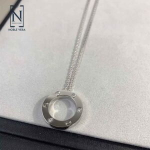 Cartier Love Necklace White Gold With 3 Diamonds